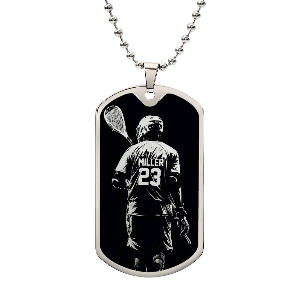 Personalized Lacrosse Necklace