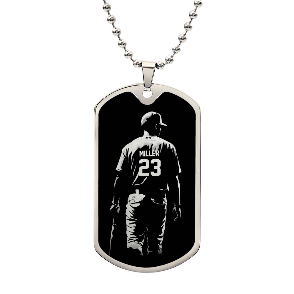 Personalized Baseball Necklace
