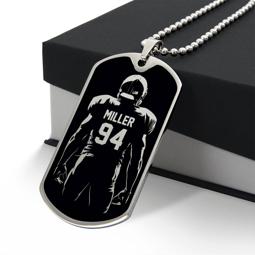 Personalized Football Necklace