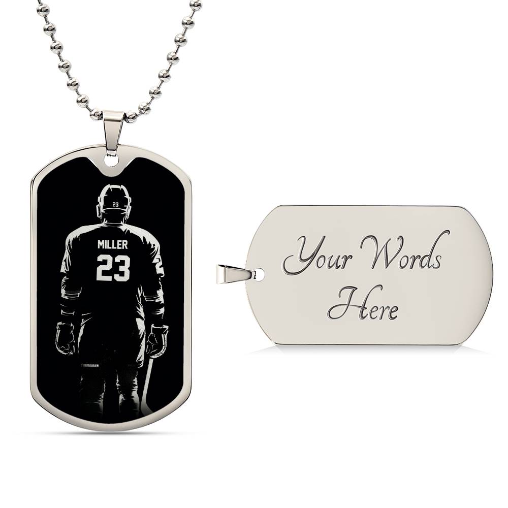 Personalized Hockey Necklace