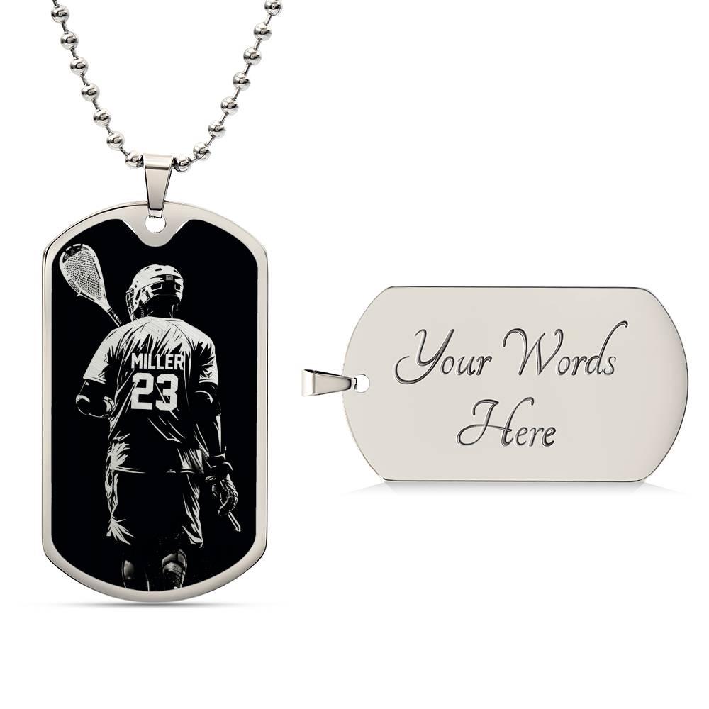 Personalized Lacrosse Necklace