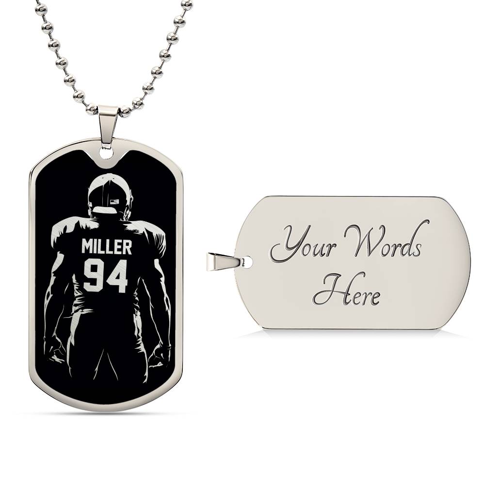 Personalized Football Necklace