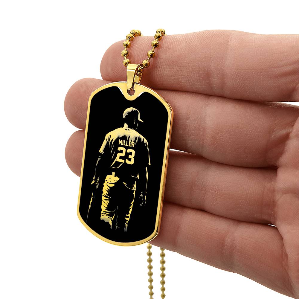 Personalized Baseball Necklace