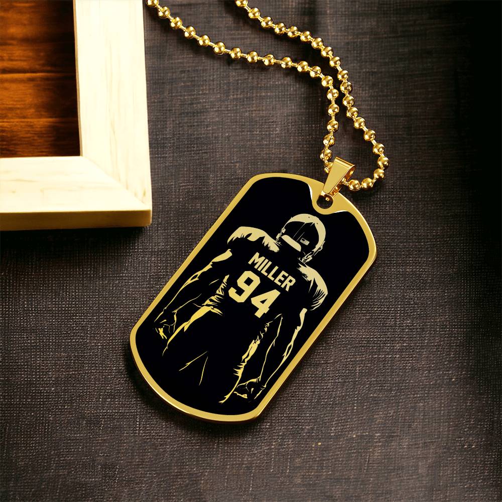 Personalized Football Necklace