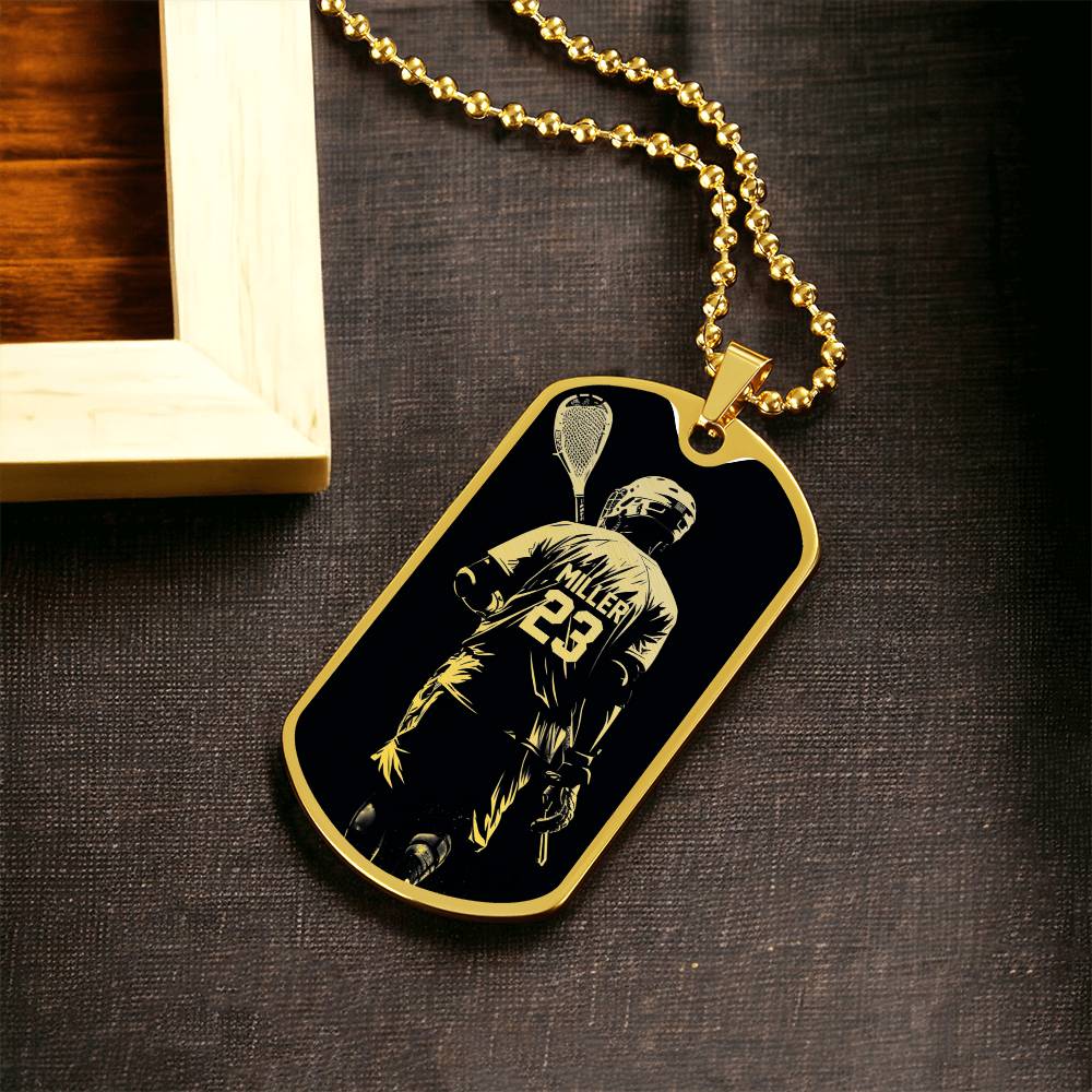 Personalized Lacrosse Necklace