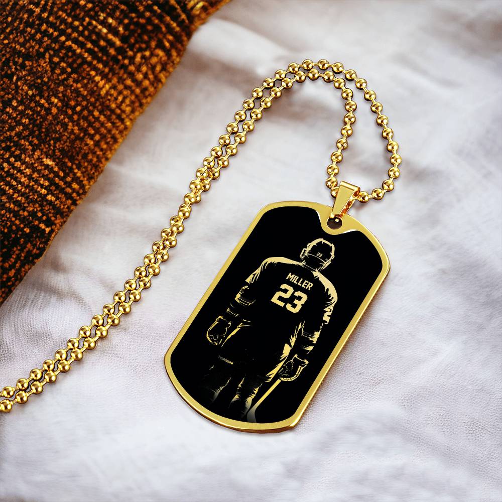 Personalized Hockey Necklace