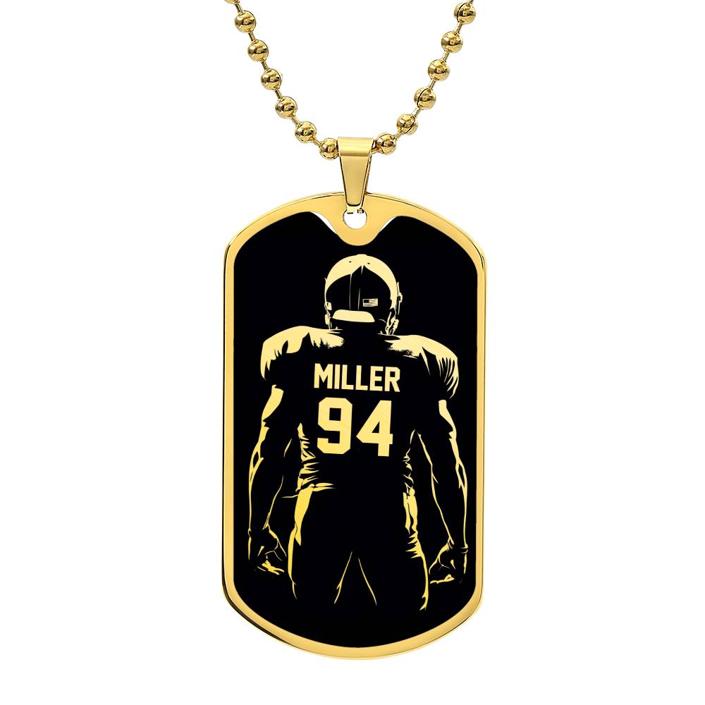 Personalized Football Necklace