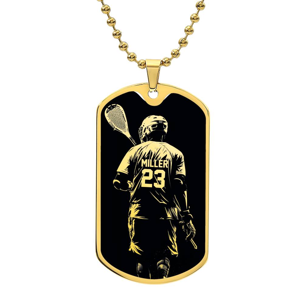 Personalized Lacrosse Necklace