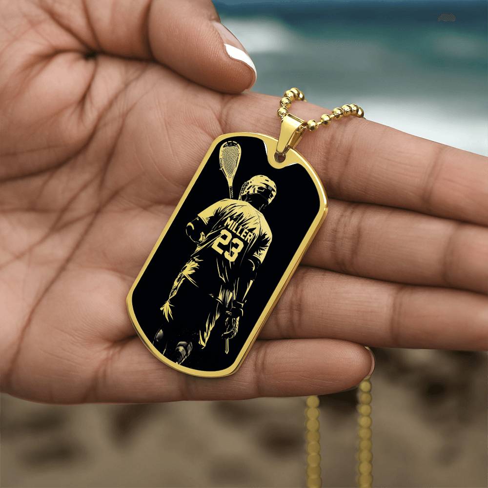 Personalized Lacrosse Necklace