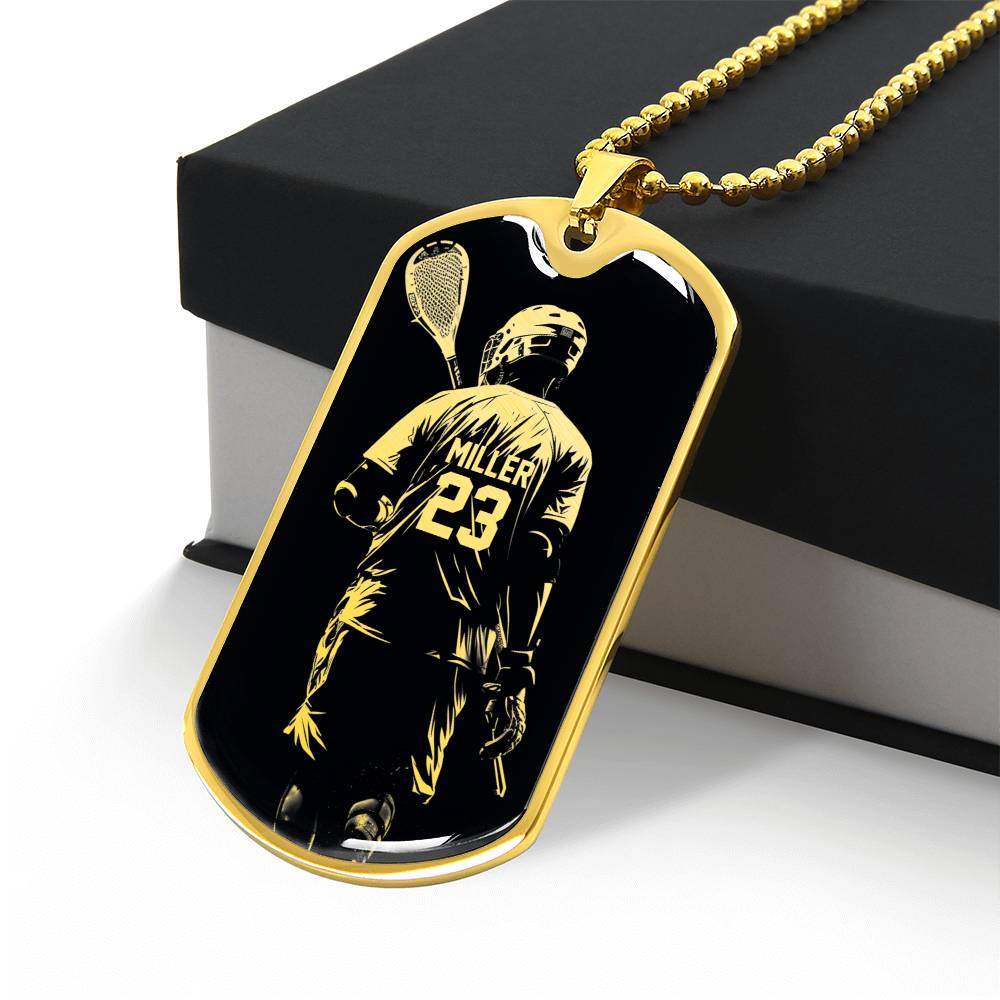Personalized Lacrosse Necklace
