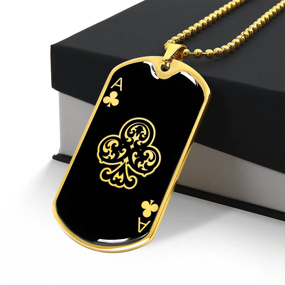 Personalized Ace of Clubs Necklace