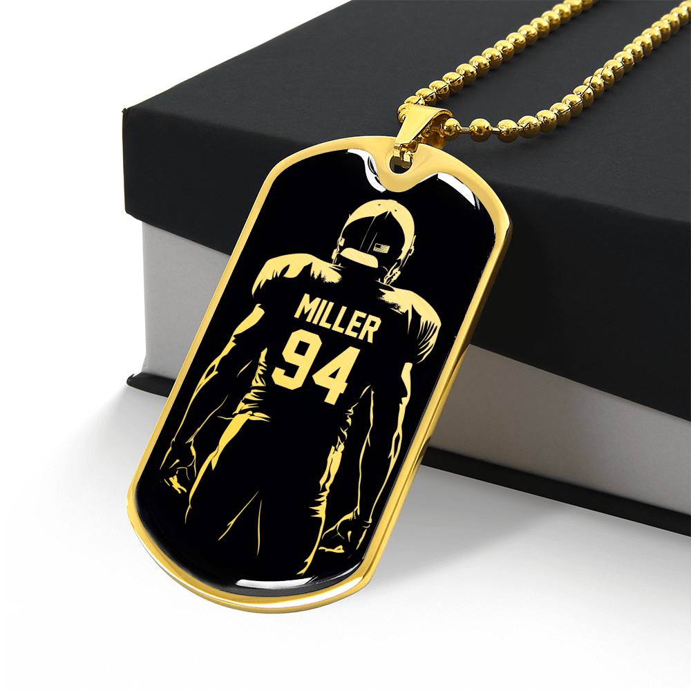 Personalized Football Necklace
