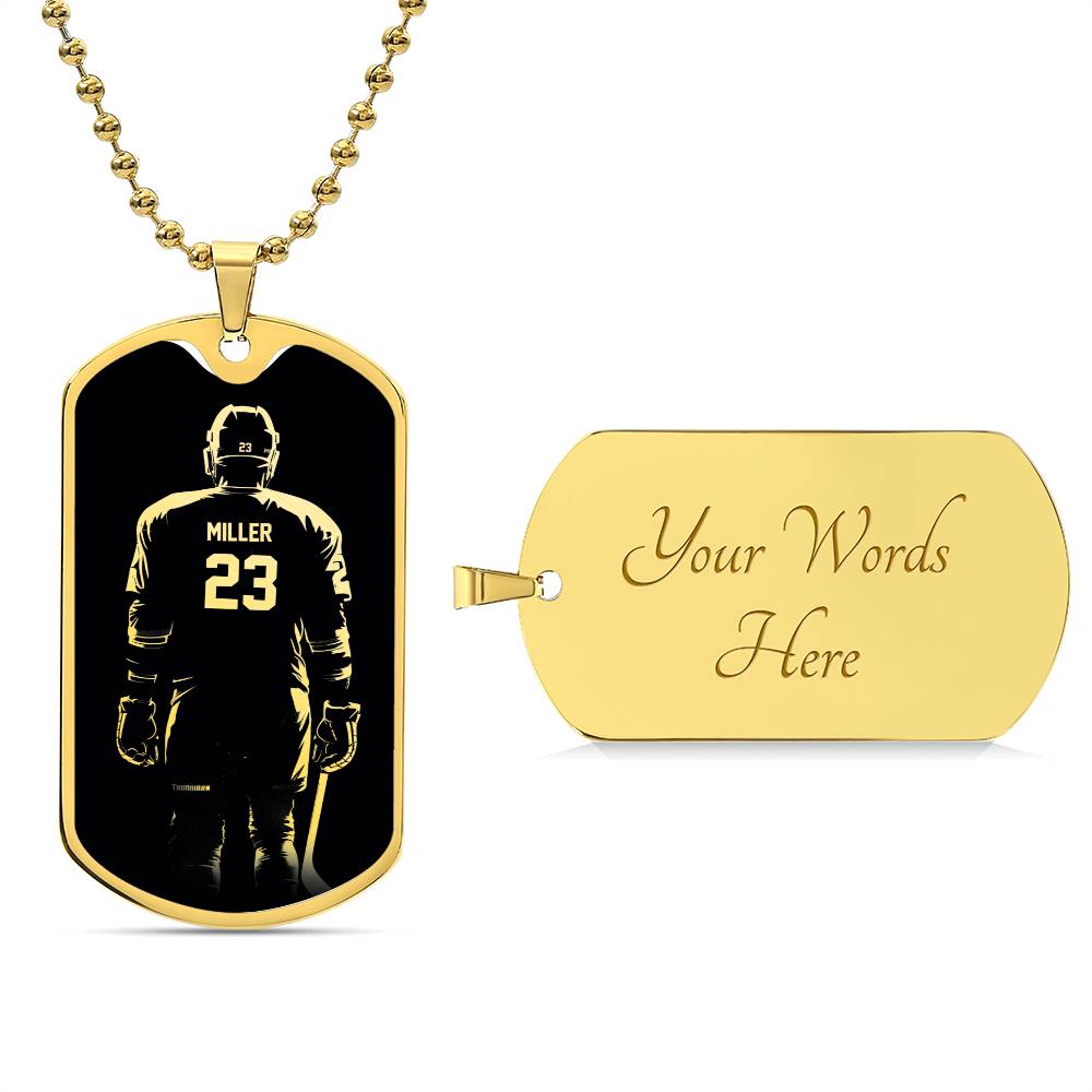 Personalized Hockey Necklace