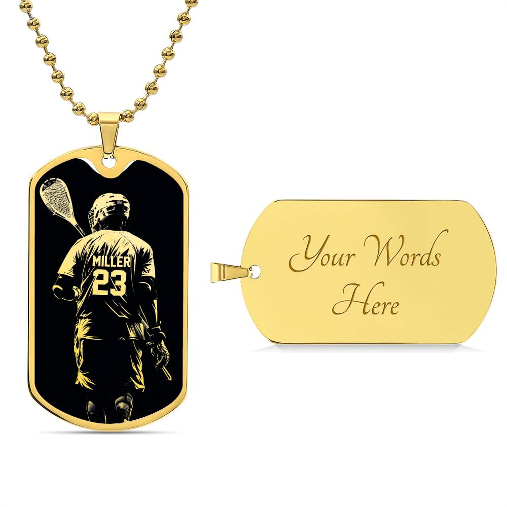 Personalized Lacrosse Necklace