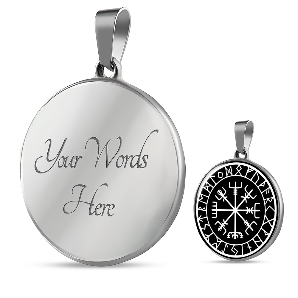 Vegvisir necklace, viking compass Amulet