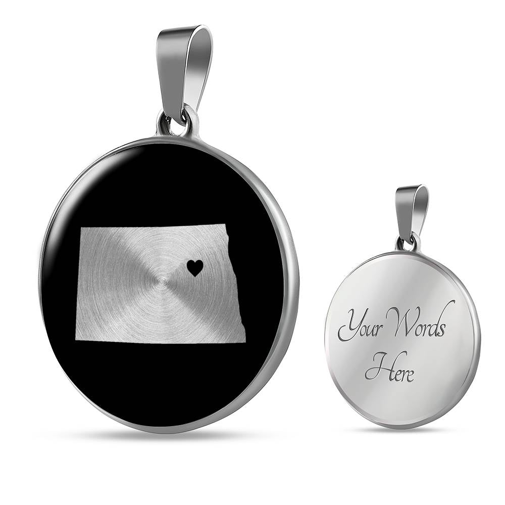North Dakota Necklace - North Dakota Gift