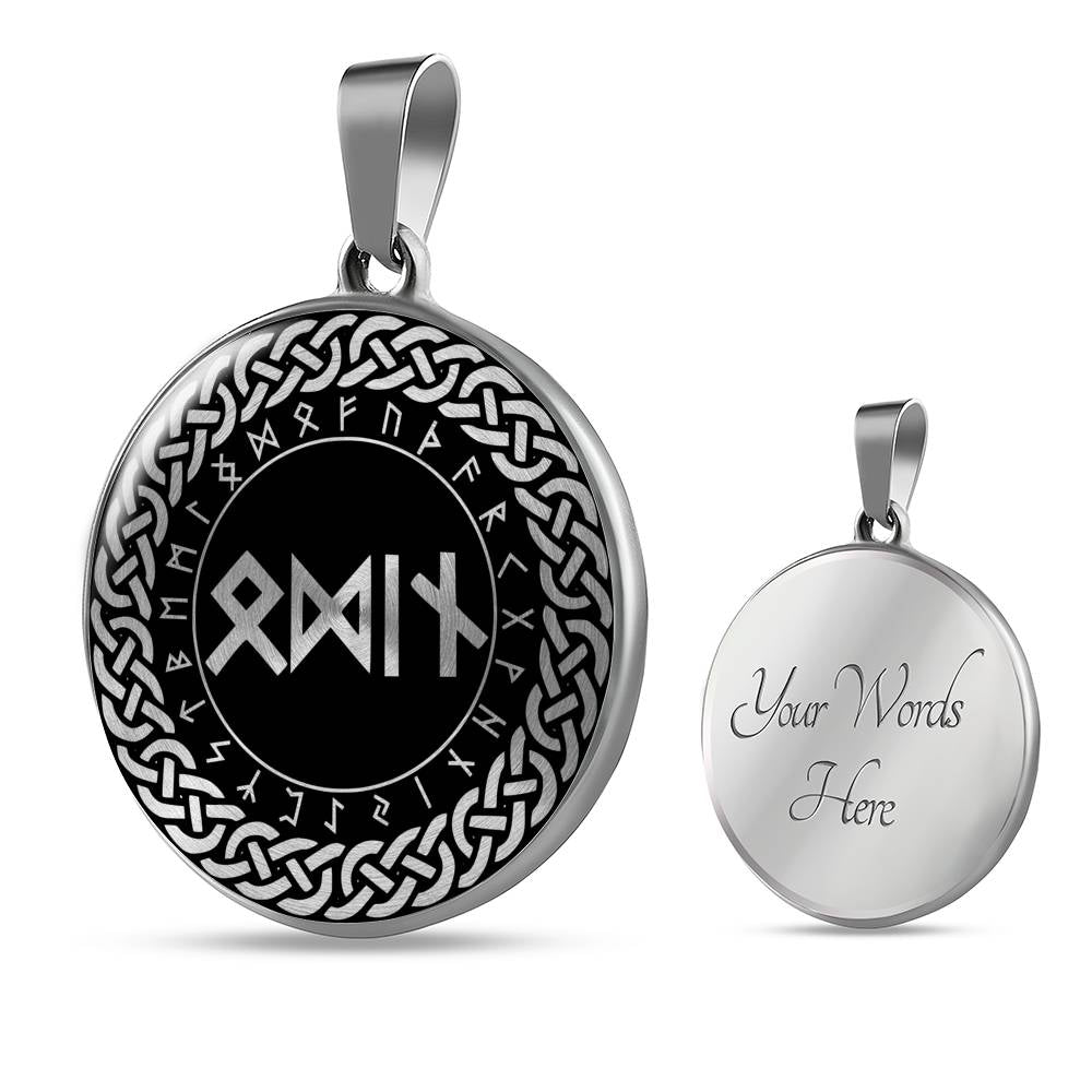 Odin Pendant - Odin Runes Necklace