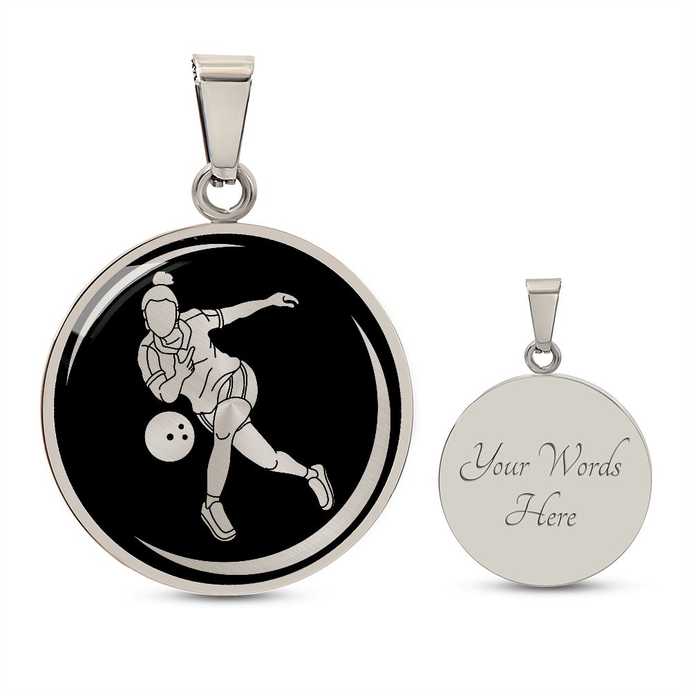 Woman Bowling Necklace