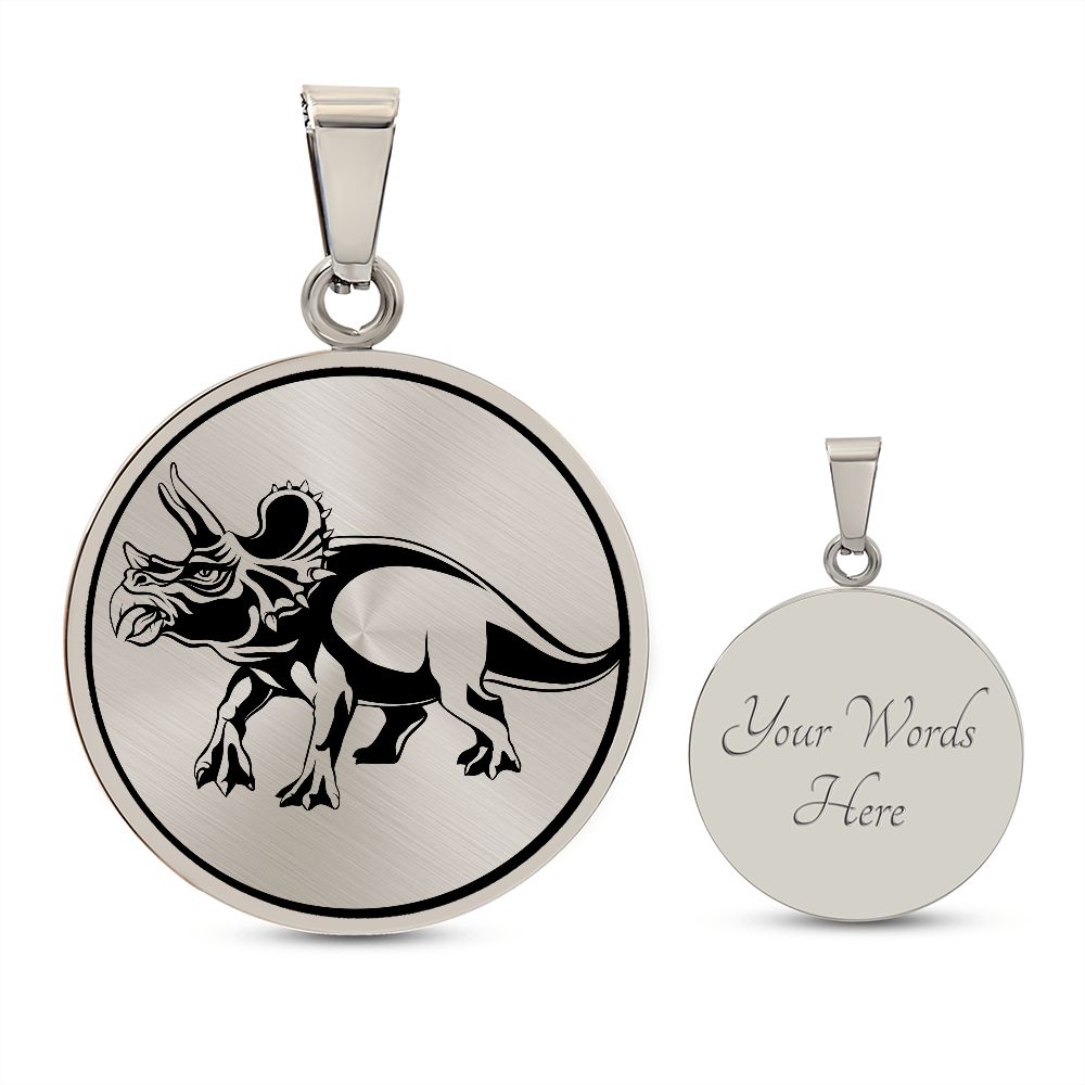 Triceratops Dinosaur Necklace
