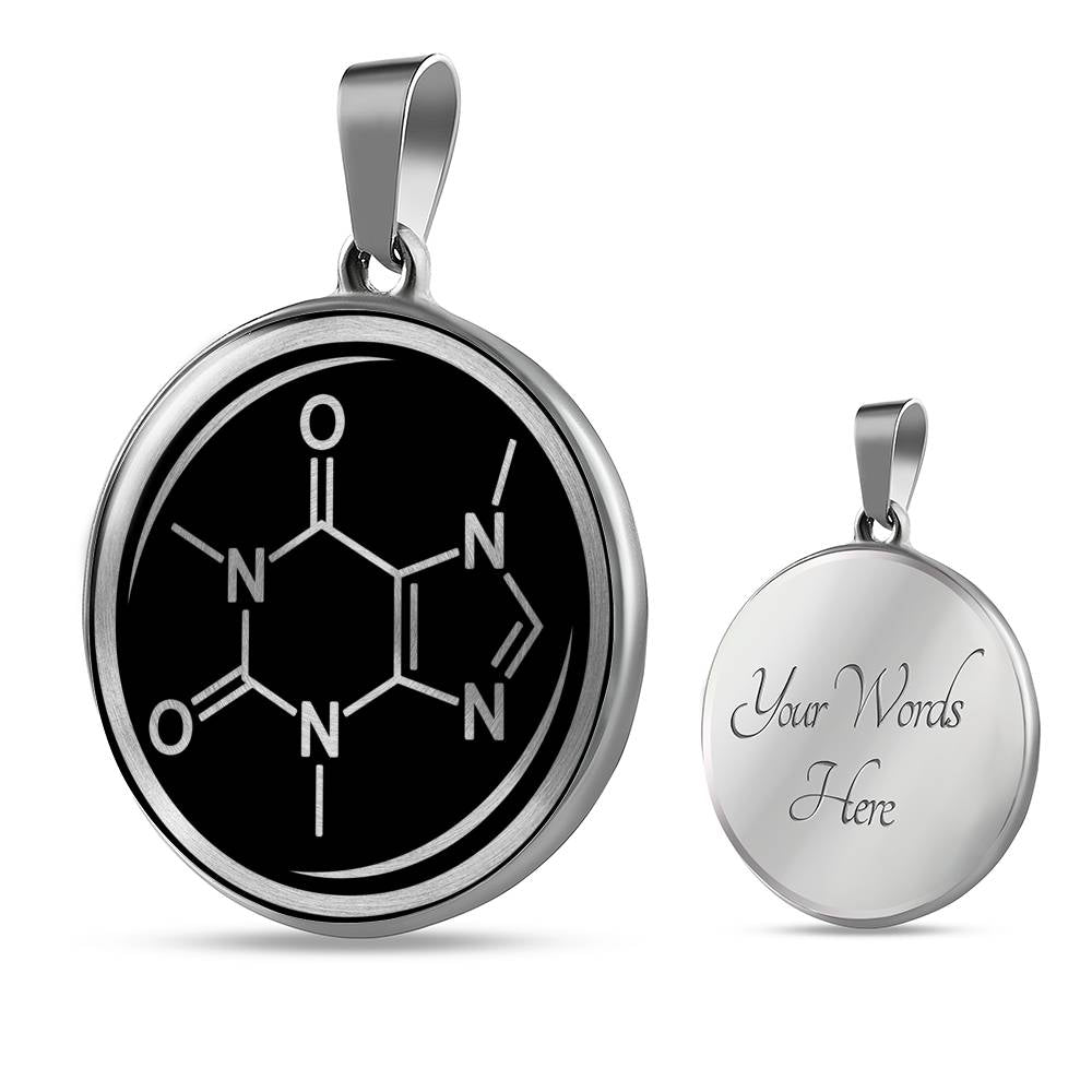 Caffeine Molecule Necklace - Coffee Lover Gift