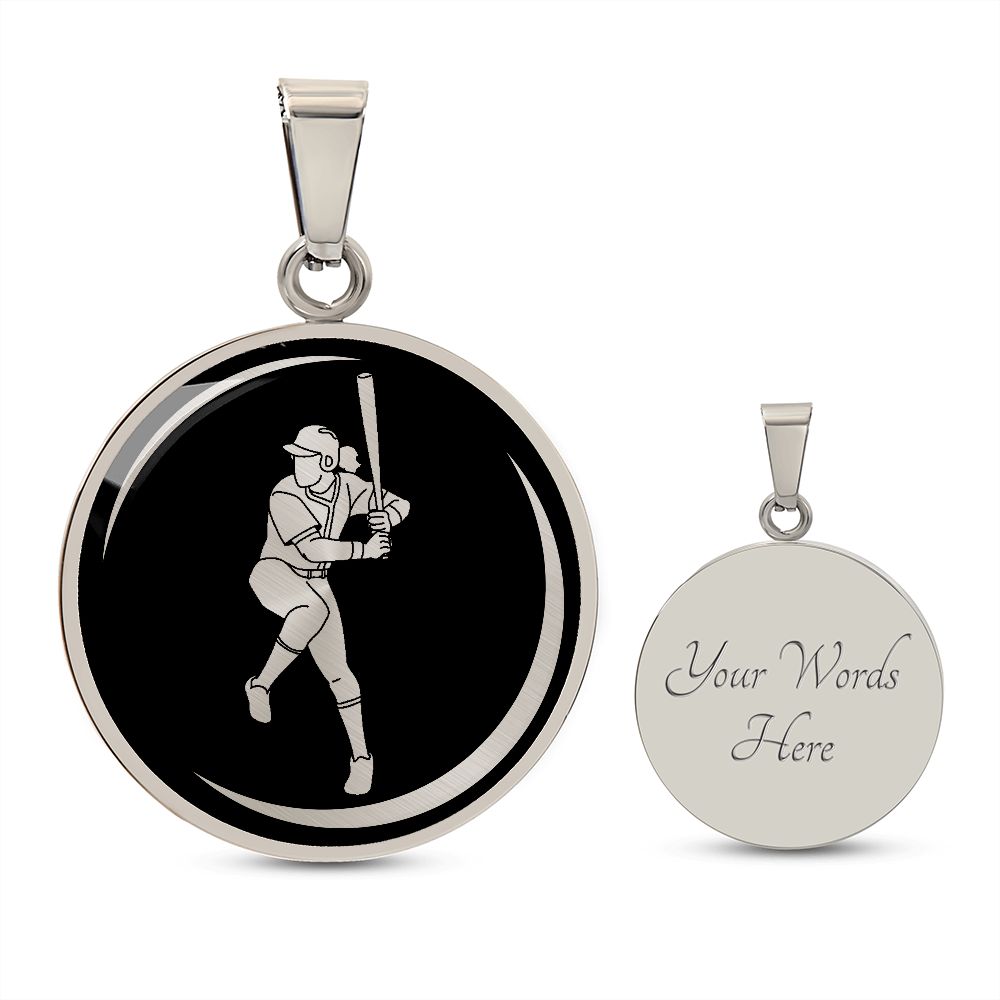 Woman Softball Necklace