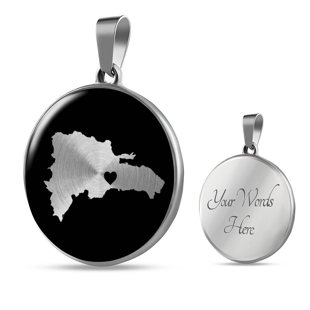 Dominican Republic Necklace - Dominican Republic Gift