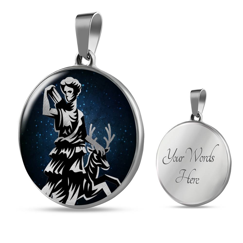 Artemis Necklace, Artemis Amulet - Hunter gift, Archery Gift