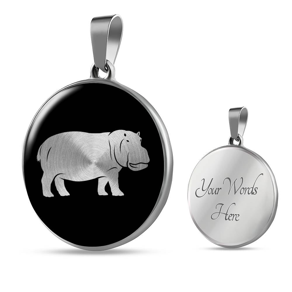 Hippopotamus Necklace - Hippo Gift