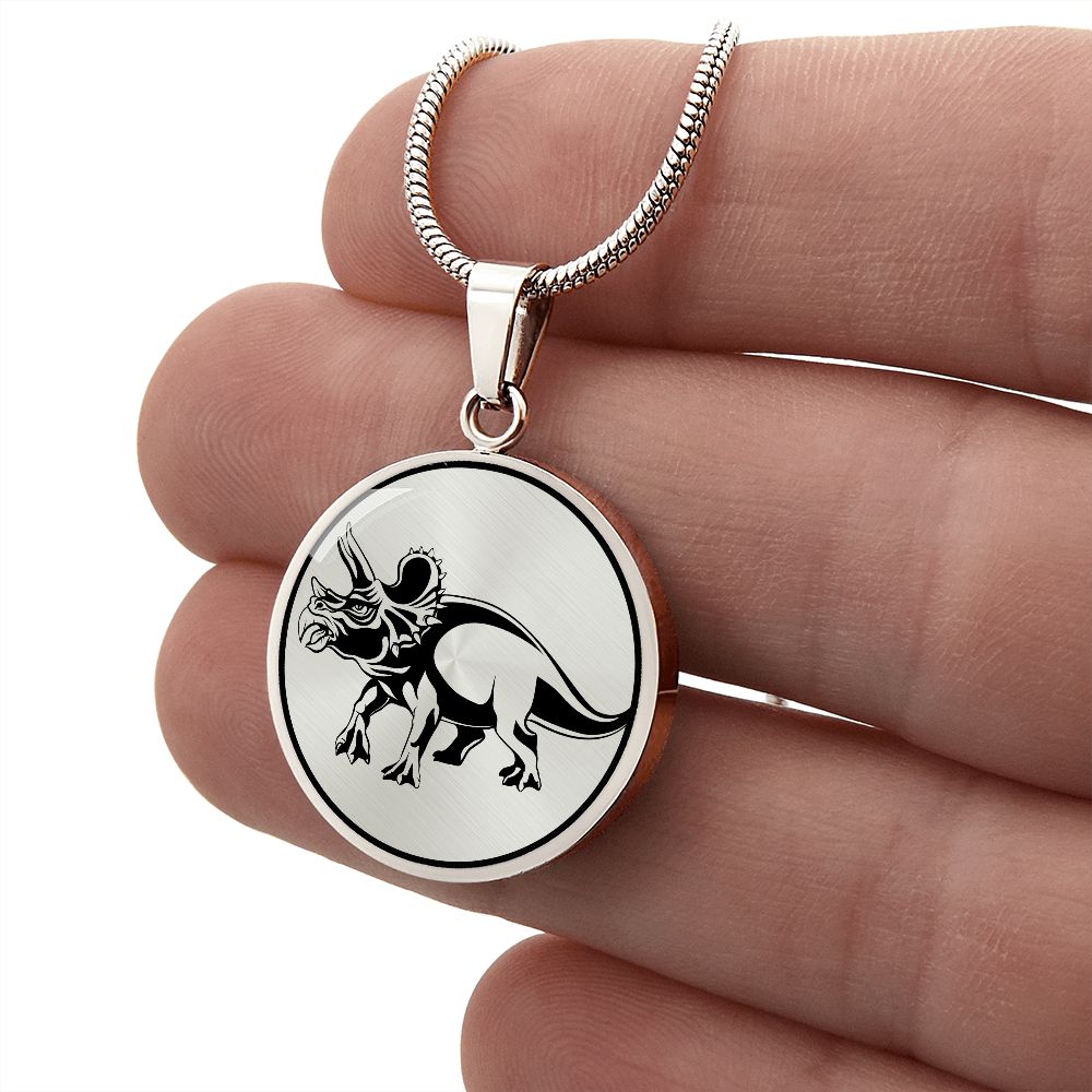 Triceratops Dinosaur Necklace