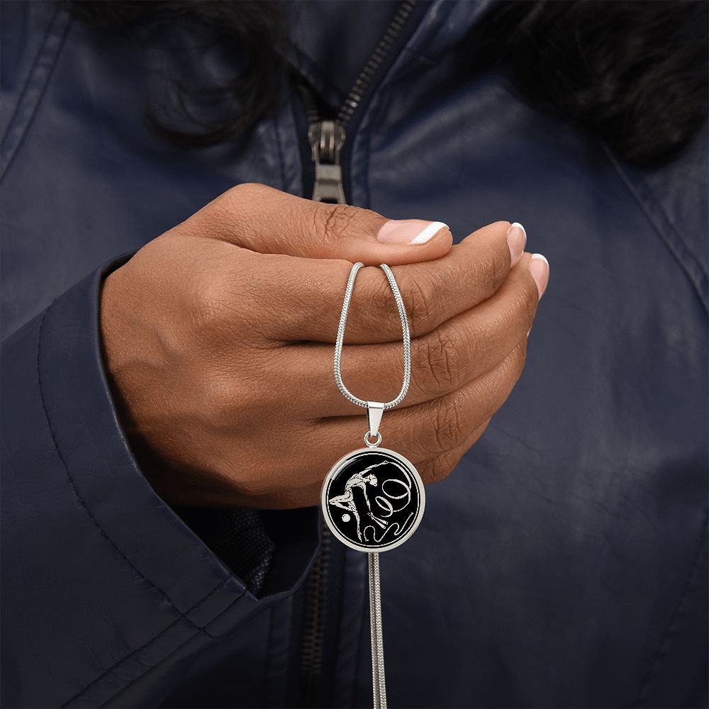 Woman Gymnastics Necklace