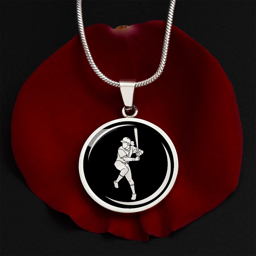 Woman Softball Necklace