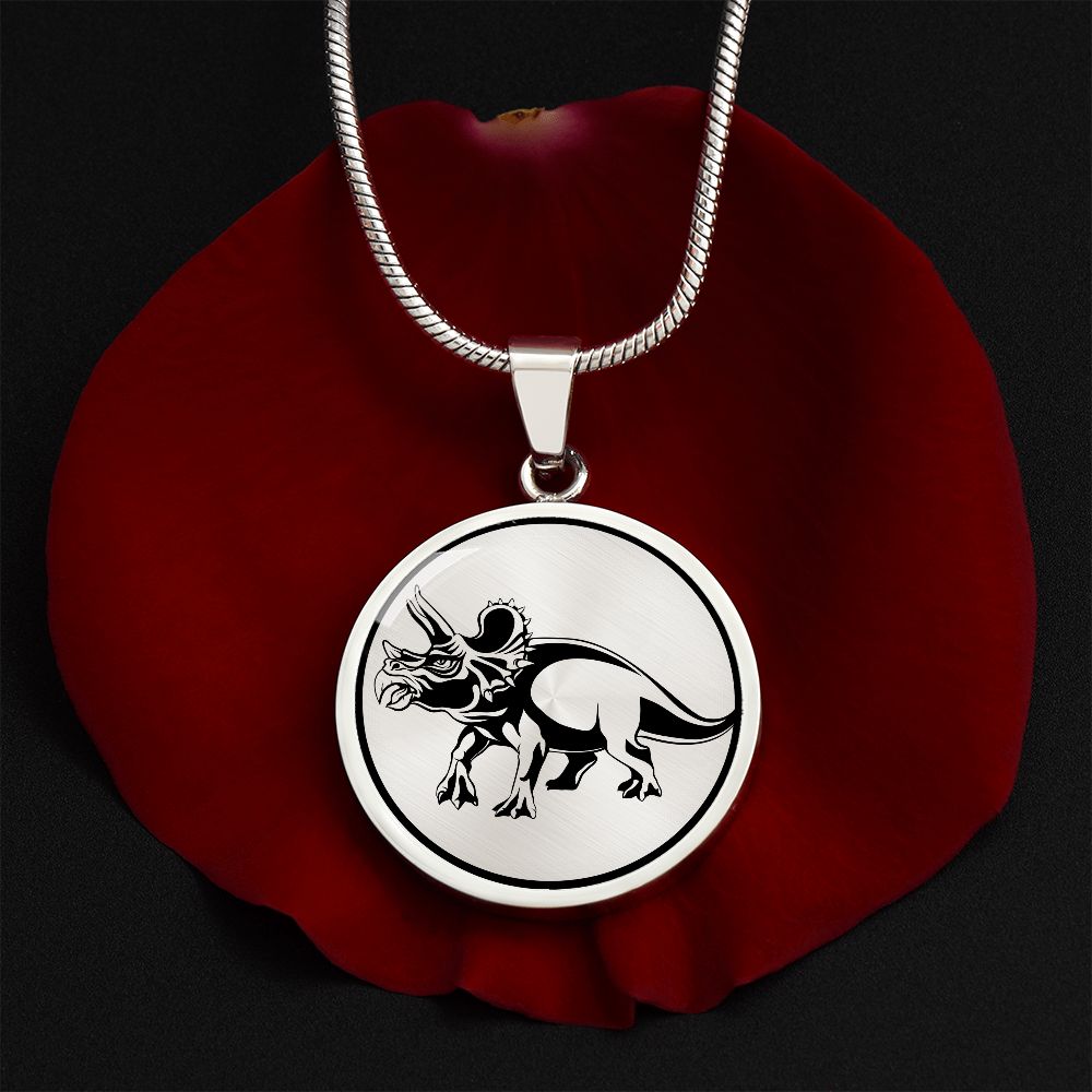 Triceratops Dinosaur Necklace
