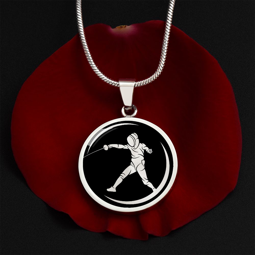 Woman Fencing Necklace