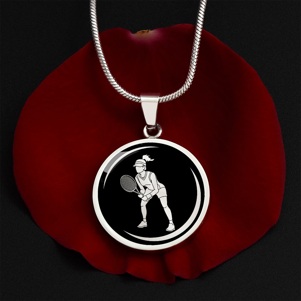 Woman Tennis Player Necklace