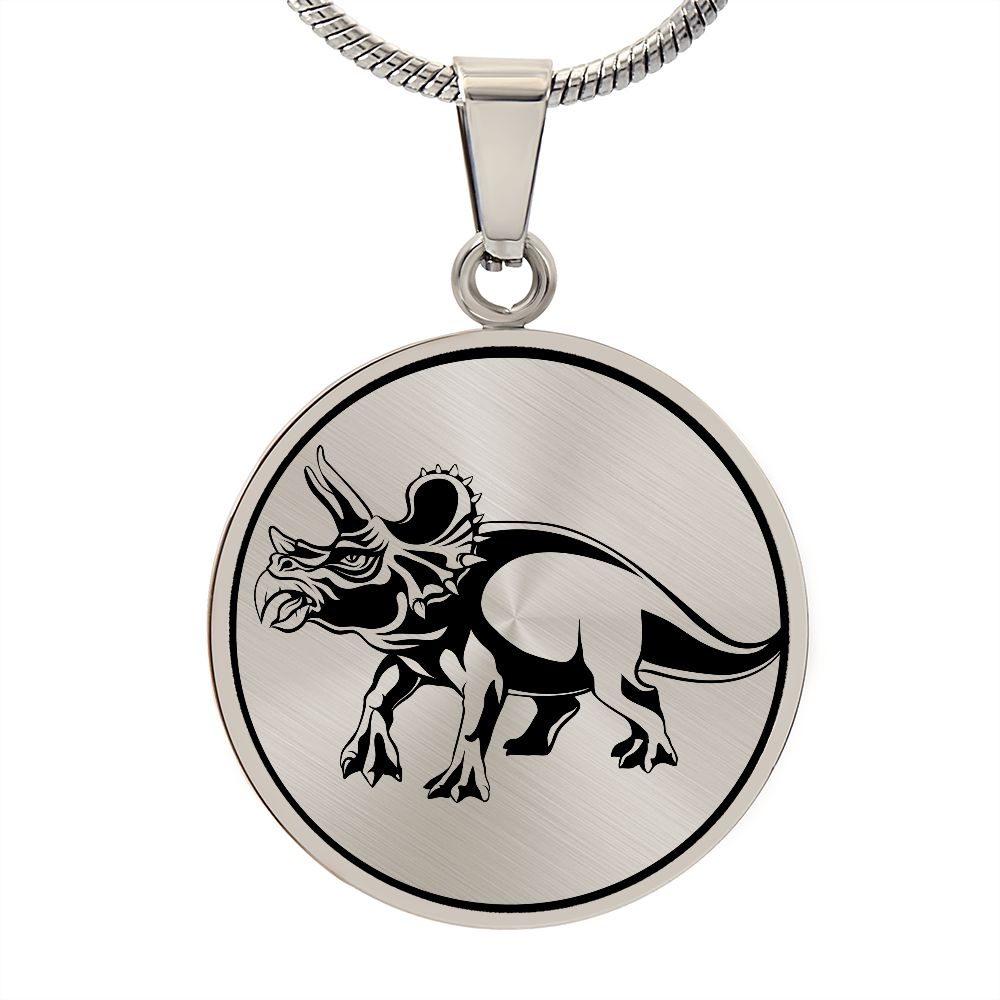 Triceratops Dinosaur Necklace