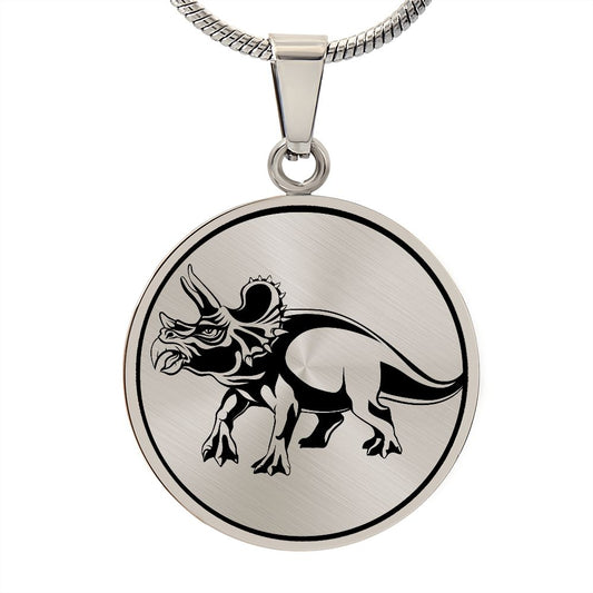 Triceratops Dinosaur Necklace