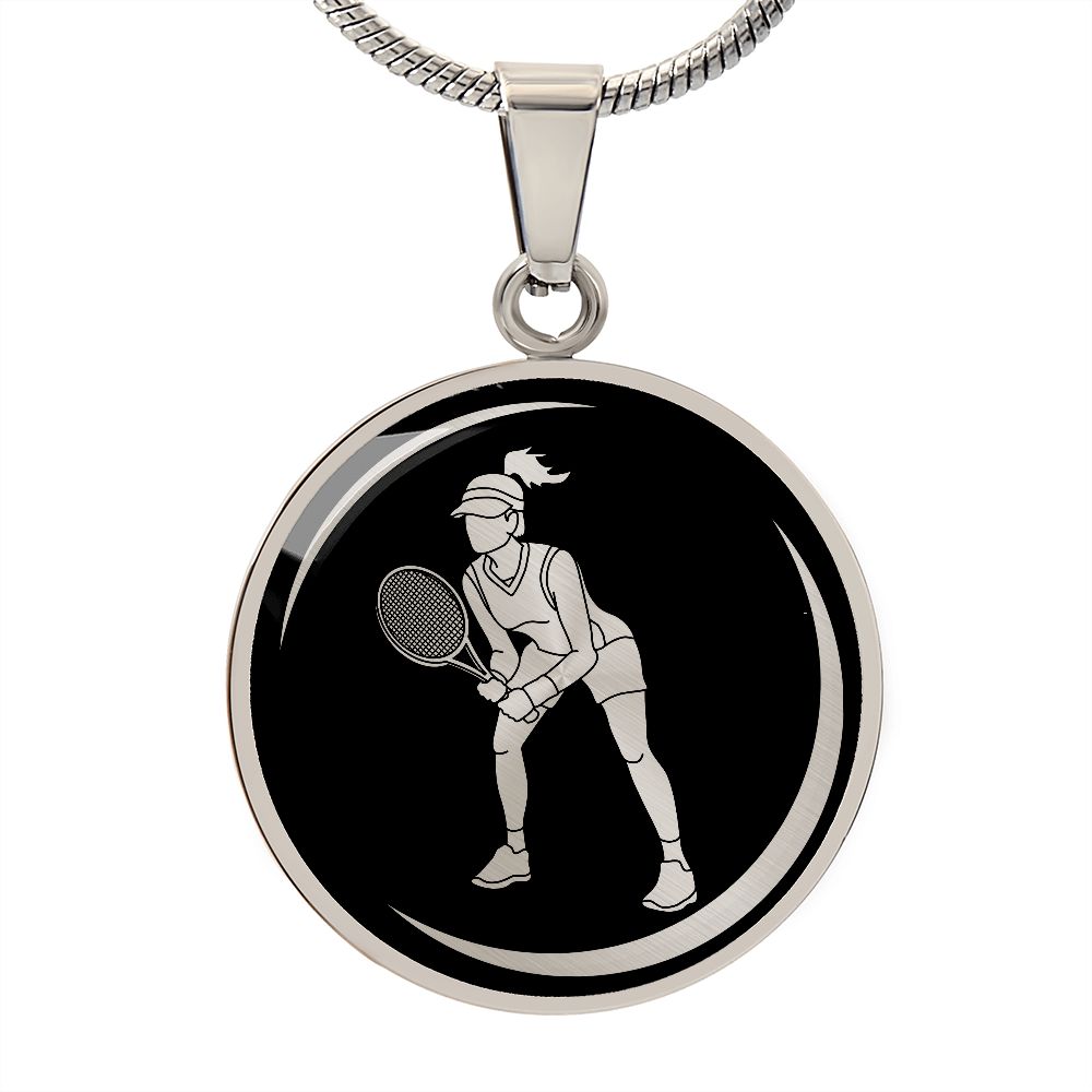 Woman Tennis Player Necklace