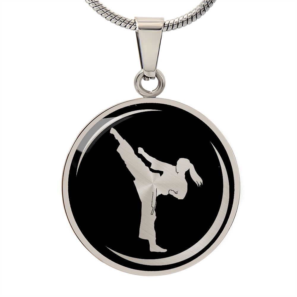 Woman Karate Necklace