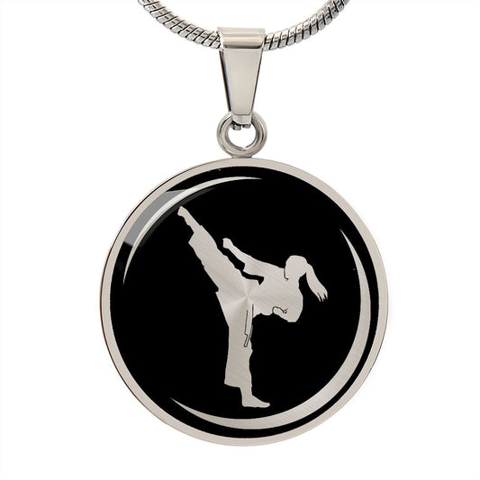 Woman Karate Necklace