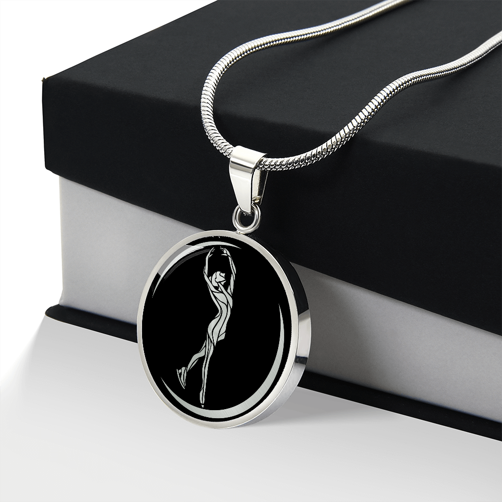 Woman Figure Skating Necklace