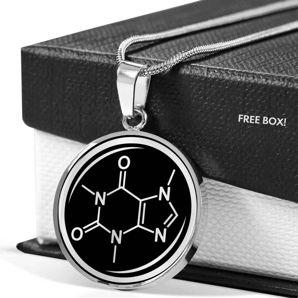 Caffeine Molecule Necklace - Coffee Lover Gift