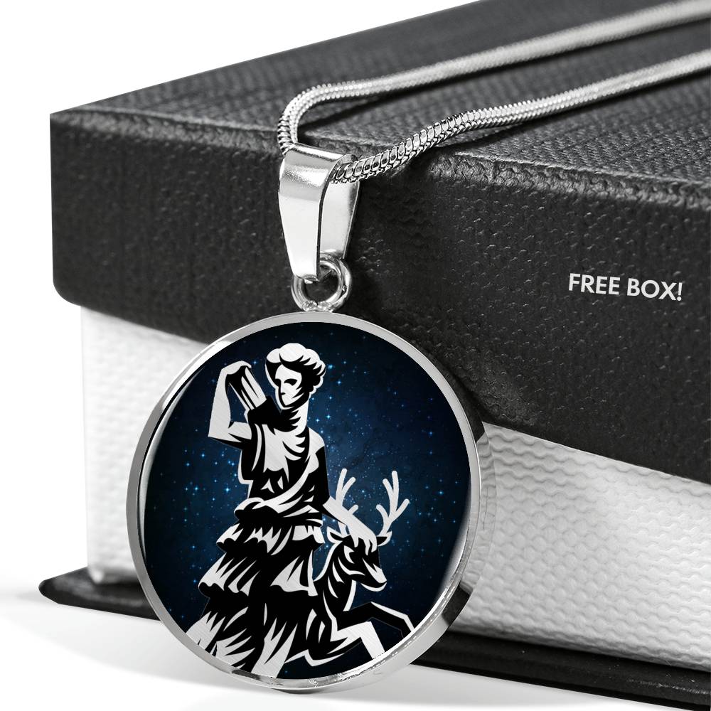 Artemis Necklace, Artemis Amulet - Hunter gift, Archery Gift