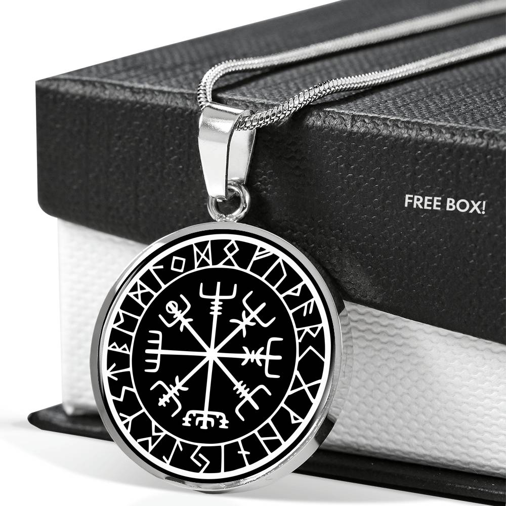 Vegvisir necklace, viking compass Amulet