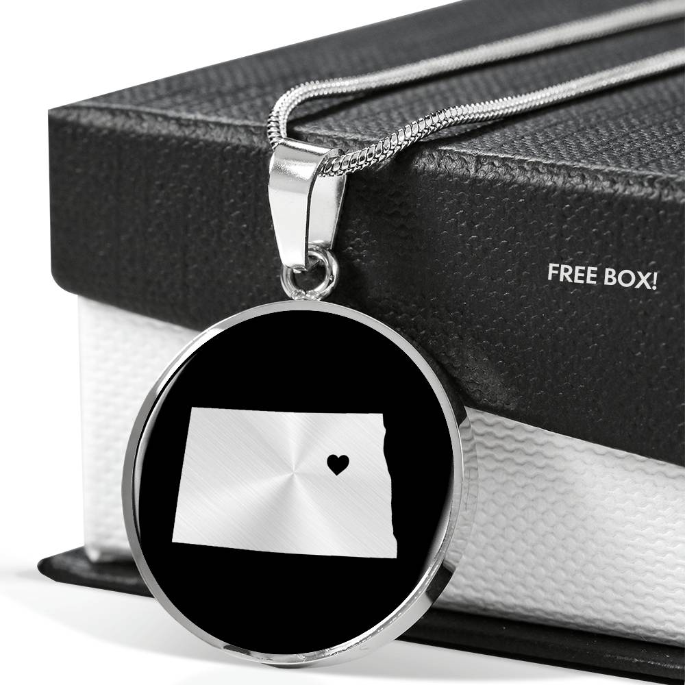 North Dakota Necklace - North Dakota Gift