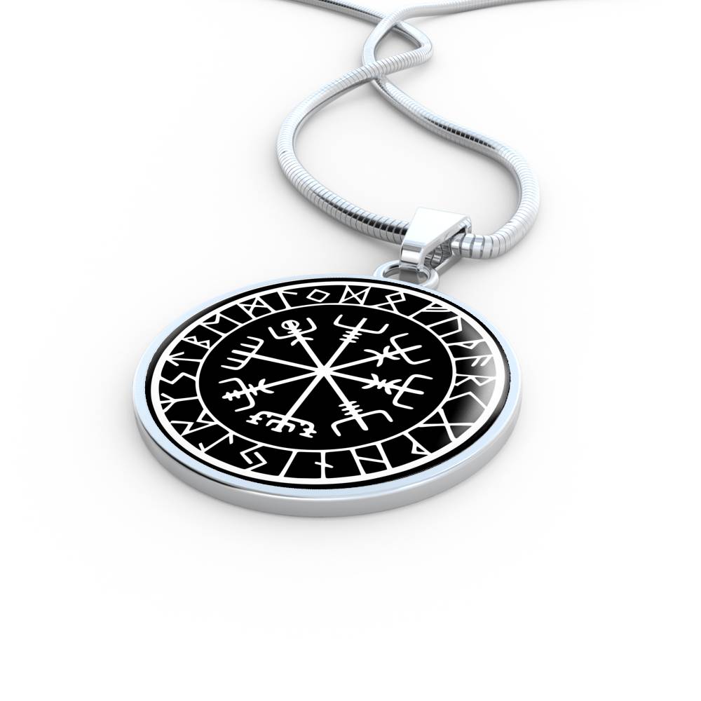 Vegvisir necklace, viking compass Amulet