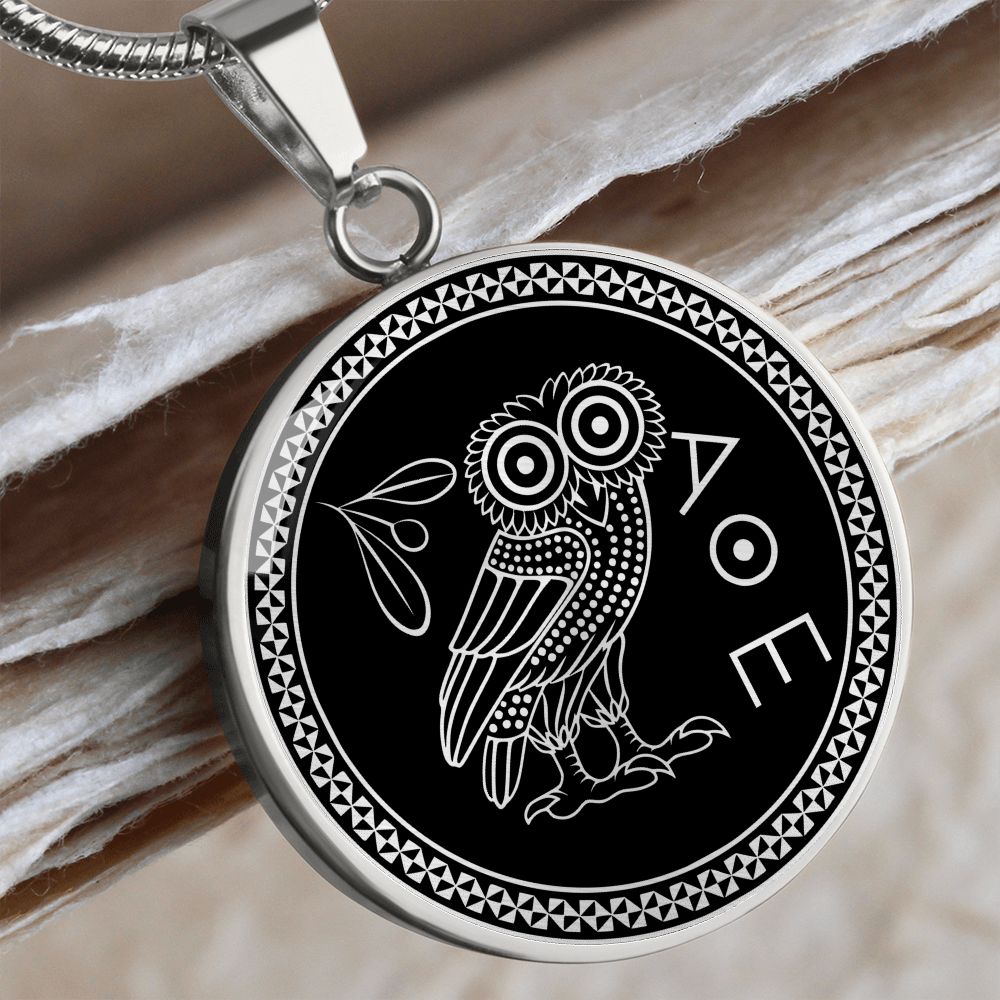 Athenian Owl Necklace - Owl of Athena Necklace