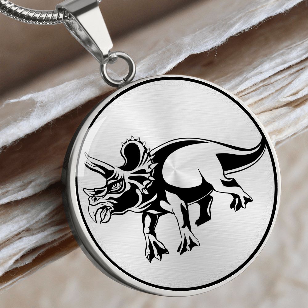 Triceratops Dinosaur Necklace