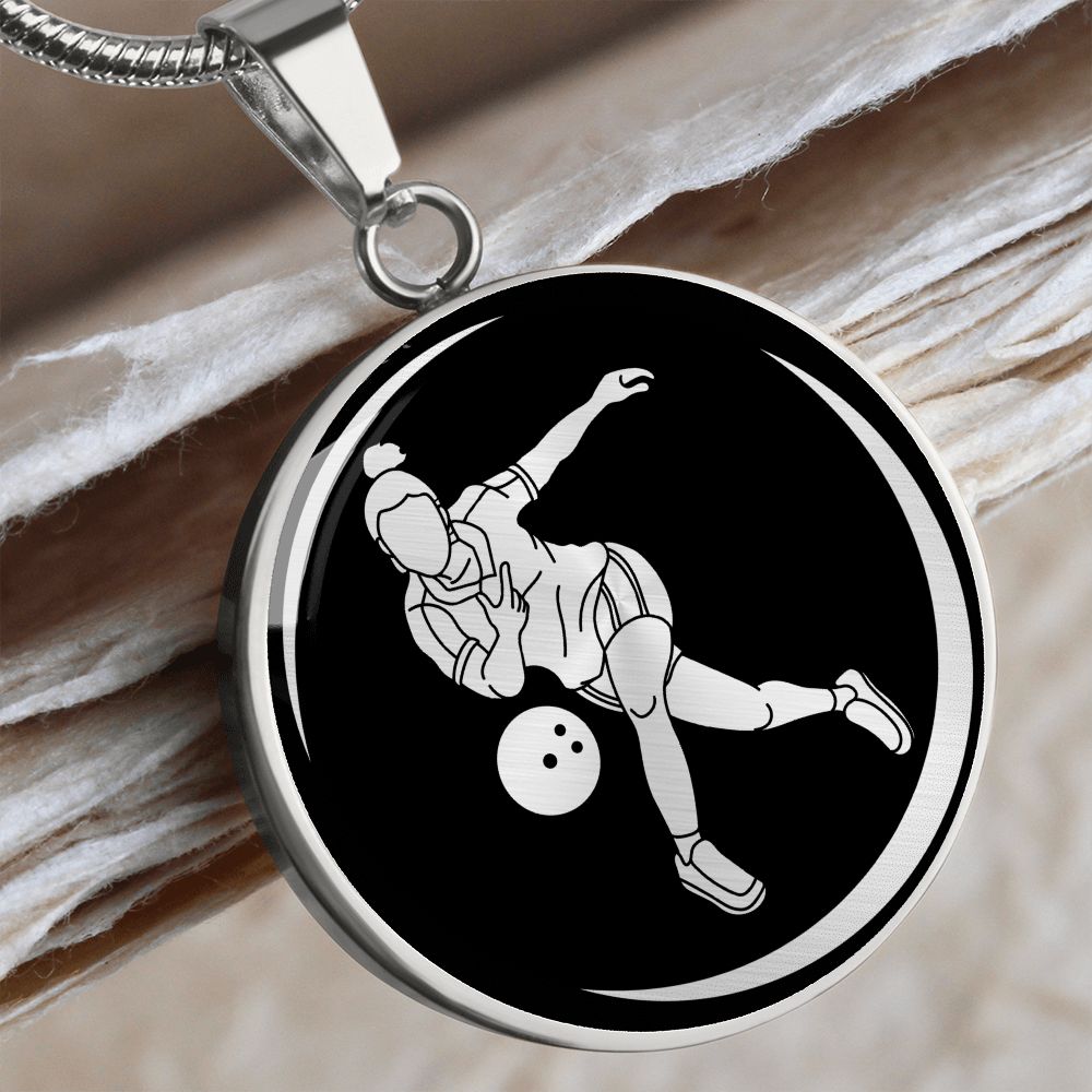 Woman Bowling Necklace