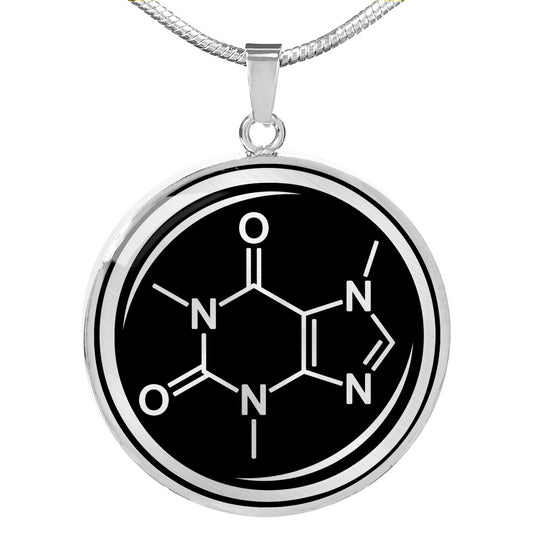 Caffeine Molecule Necklace - Coffee Lover Gift
