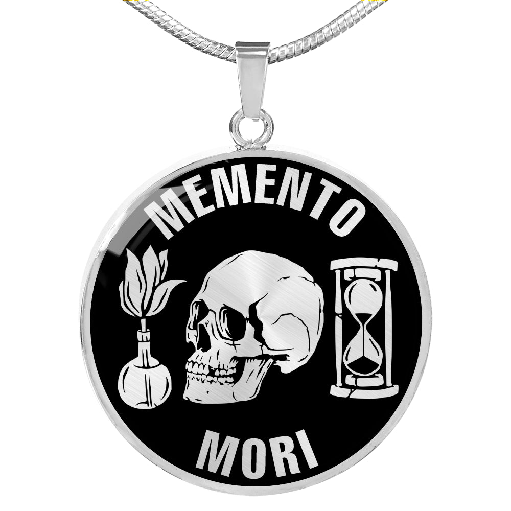 Memento Mori Necklace - Stoic Quote Pendant